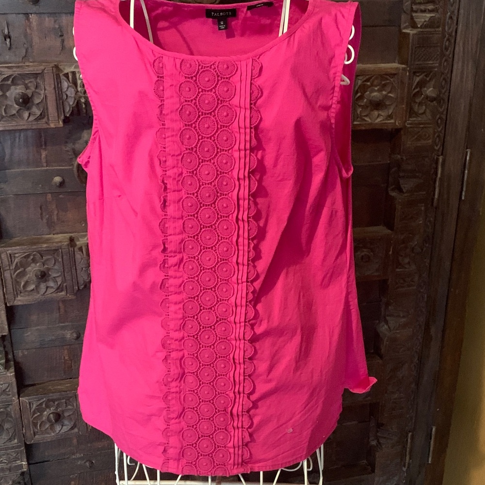 Talbots Fuchsia Sleeveless Blouse